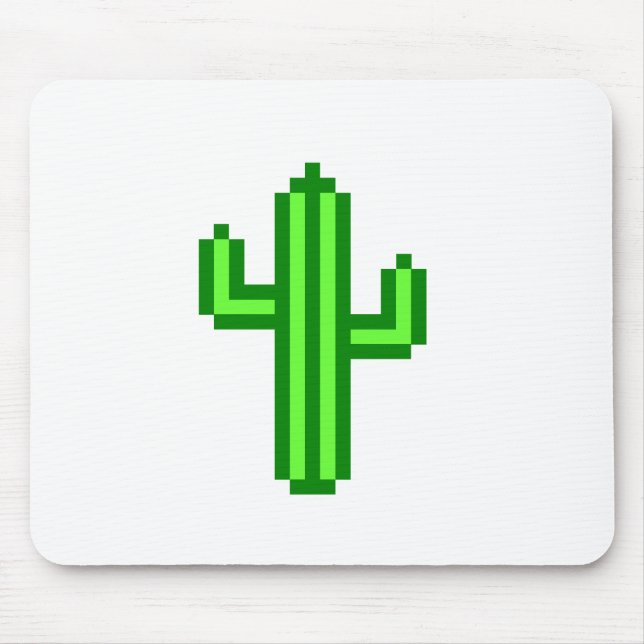 Tapis De Souris Saguaro Cactus 8 bits (Devant)
