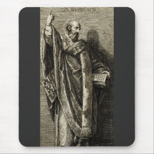 Tapis De Souris Saint Cyrille de Jérusalem Art Graphique Sacré