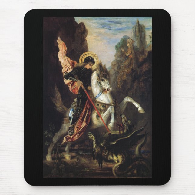 Tapis De Souris Saint George & le Dragon Gustave Moreau Art (Devant)