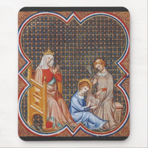Tapis De Souris Saint Louis IX de France Protecteur des Rois Art