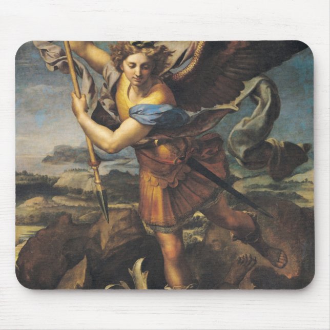 Tapis De Souris Saint Michael écrasant le démon, 1518 (Devant)