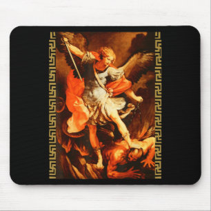 Tapis De Souris Saint Michel vainquant Satan Archange Guerrier