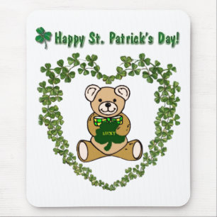 Tapis De Souris Saint Patrick's Day Bear Mousepad