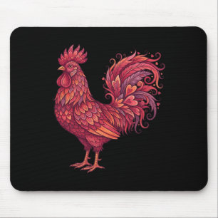 Tapis De Souris Saint-Valentin cœur de poulet pour les agriculteur