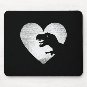Tapis De Souris Saint-Valentin dinosaures Trex Amour Dinosaures Dé