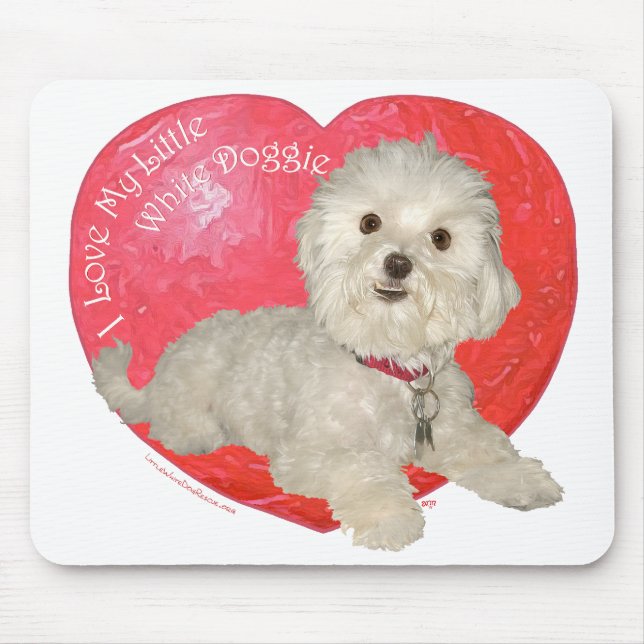 Tapis De Souris Saint Valentin maltais (Devant)