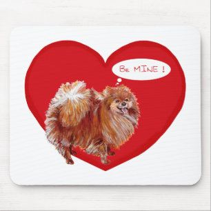 Tapis De Souris Saint-Valentin spitz nain