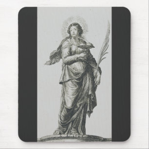 Tapis De Souris Sainte Agathe de Sicile Grâce Volcanique Art