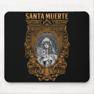 Tapis De Souris Sainte Mort mexicaine déesse féminine Crâne de suc