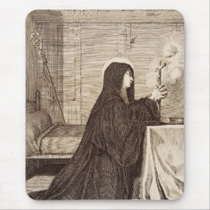 Tapis De Souris Sainte Scholastique Patronne de l'école