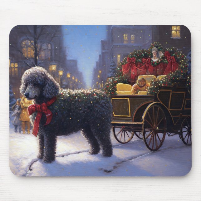 Tapis De Souris Saison des fêtes de Noël des canicules (Devant)