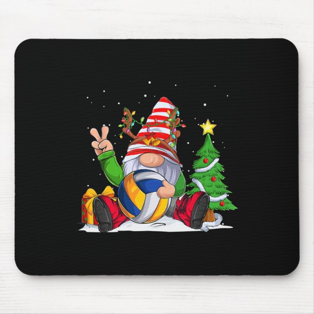 Tapis De Souris Saison hiver Volleyball Gnome Noël pour les garçon (Devant)