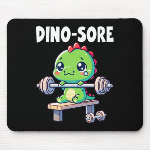 Tapis De Souris Salle de sport pour dinosaures Fitness Musculation
