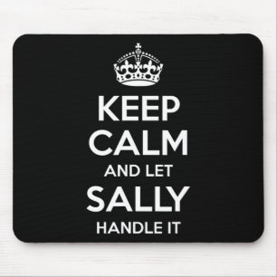 Tapis De Souris Sally Keep Calm Nom personnalisé Funny Anniversair
