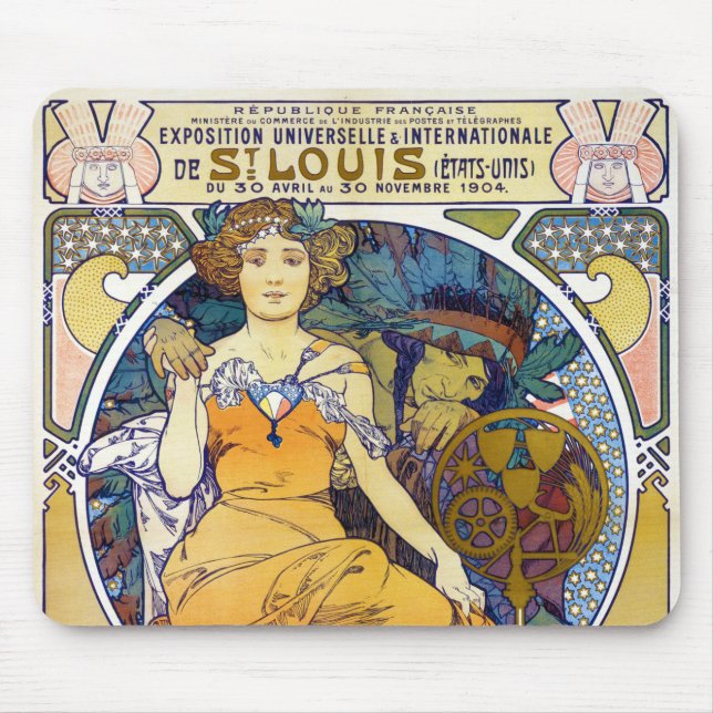 Tapis De Souris Salon Saint-Louis, Mucha (Devant)
