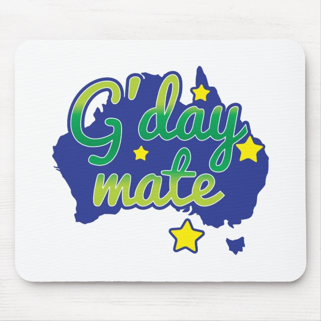 Tapis De Souris Salutation australienne de compagnon de G'DAY (Devant)