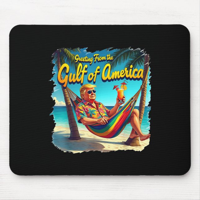 Tapis De Souris Salutation Du Golfe De L'Amérique Trump Patrio (Devant)