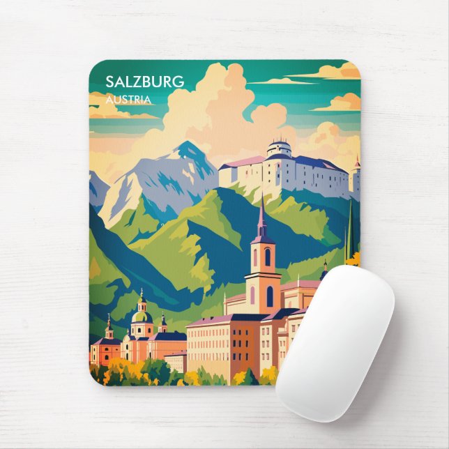 Tapis De Souris Salzbourg Autriche Voyage (Avec souris)
