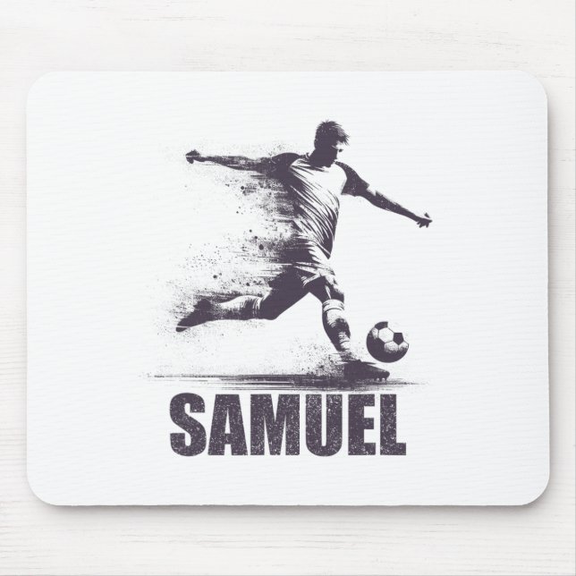 Tapis De Souris Samuel Soccer Boys Personalized First Name Samuel  (Devant)