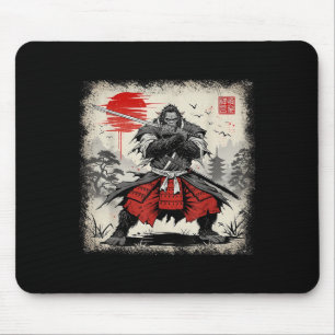 Tapis De Souris Samurai Bigfoot Japonais Vintage Ukiyo-e Art Warri