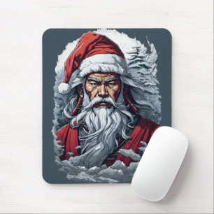 Tapis De Souris Samurai Père Noël Warrior Christmas Art Cadeau