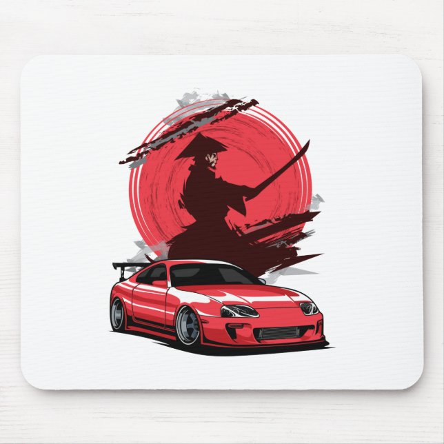 Tapis De Souris Samurai Supra voiture japonaise (Devant)