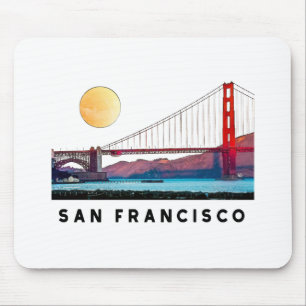 Tapis De Souris San Francisco Golden Gate Bridge Architecture Art