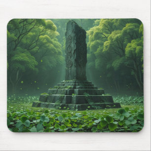 Tapis De Souris Sanctuaire du champ vert du trèfle