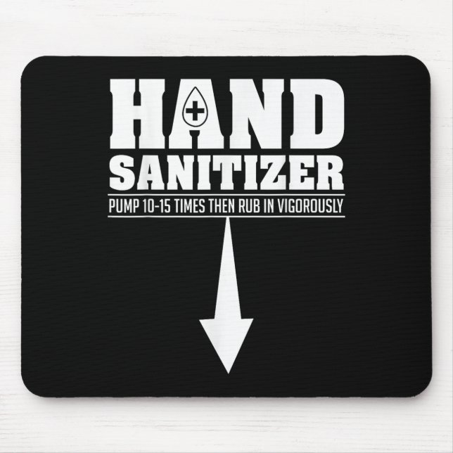 Tapis De Souris Sanitizer à la main Funny Sarcastique Adulte Humou (Devant)