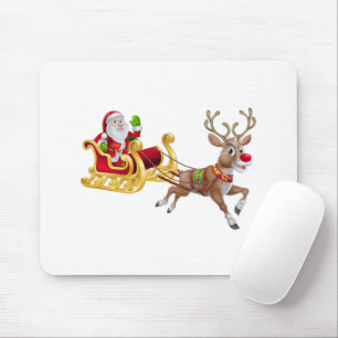 Tapis De Souris Santa Claus en traîneau