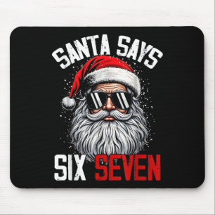 Tapis De Souris Santa dit Six Seven 67 Gen Z Alpha Meme Argot Chr