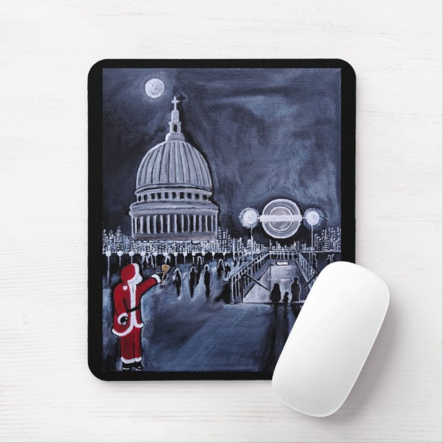 Tapis De Souris Santa in London Painting by Alfred Fox (Avec souris)