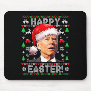 Tapis De Souris Santa Joe Biden Joyeuses Pâques T Shirt Noël Moche