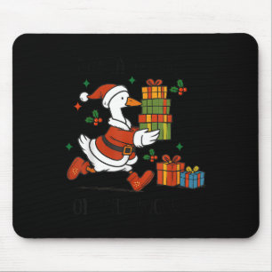 Tapis De Souris Santa Oie Déchaînée Joyeux Goosemas Noël