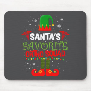 Tapis De Souris Santa Préféré Ortho Squad Elfe Orthodontiste Noël