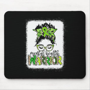 Tapis De Souris Santé Guerrier Messy Bun Problèmes de santé mental