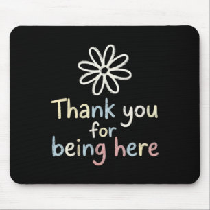 Tapis De Souris Santé Mentale Pleine Conscience Daisy Merci D'être