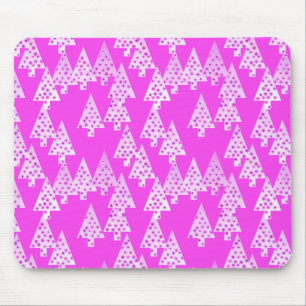 Tapis De Souris Sapins de Noël fleurs modernes - rose orchidée