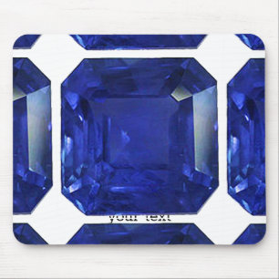 Tapis De Souris Sapphire bleu rectangulaire carré