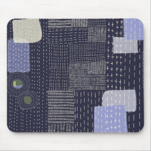Tapis De Souris sashiko japonais coutures ressemblant à un motif