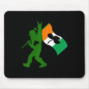 Tapis De Souris Sasquatc irlandais Jour de la Saint Patrick feuill