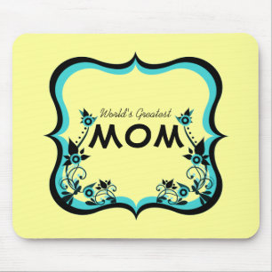 Tapis De Souris Sassy Floral World la plus grande maman Mousepad