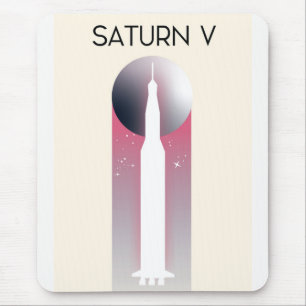 Tapis De Souris Saturn V Apollo Space Art