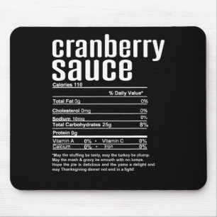 Tapis De Souris Sauce aux canneberges de Noël de Thanksgiving Vale