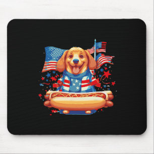 Tapis De Souris Saucisses Hot Dog Frank Jour Américain Nourriture