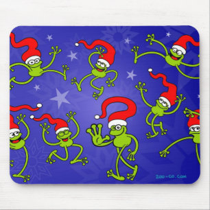 Tapis De Souris Sauter, danse et célébrer de grenouilles de Noë