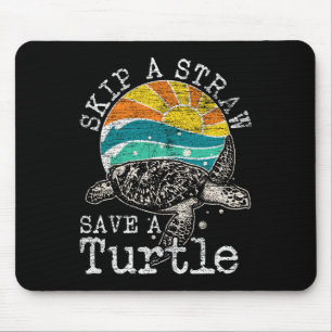 Tapis De Souris Sauter Une Paille Sauver Une Tortue