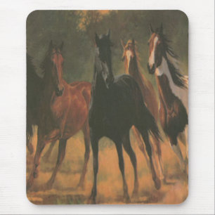 Tapis De Souris Sauvage Horses Souris Pad