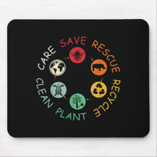 Tapis De Souris Sauver les abeilles sauver les animaux recycler le