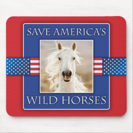 Tapis De Souris Sauvez la souris des chevaux sauvages d'Amérique